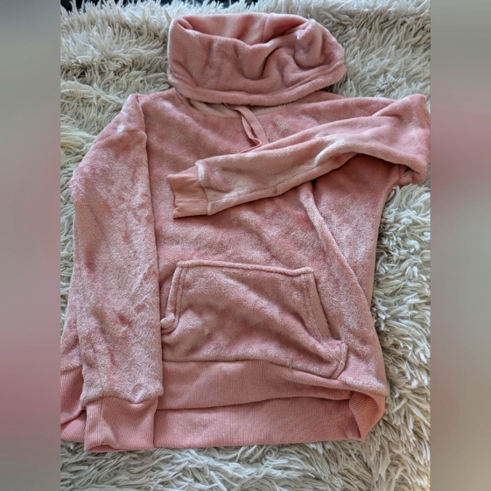 PinkRose cowl neck sweater. XS pink